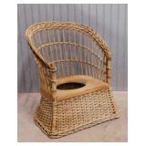 Antique wicker & wood child