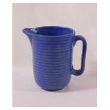 Vintage blue glazed ringware crock buttermilk