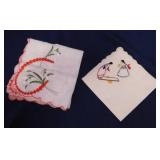 Vintage Korean embroidered handkerchief hankie w/