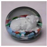 Vintage Bob St. Clair glass paperweight w/