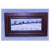 Original Winter landscape oil painting by Shirley