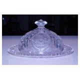 1906 Cambridge Glass Sunburst butter dish w/ lid