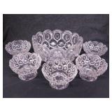 LE Smith Moon & Stars glass berry bowl set