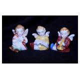 Set of 3 Occupied Japan angel figurines,