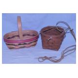 1986 Longaberger basket w/ leather straps for
