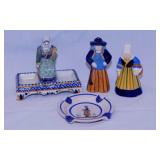 Vintage Henriot Quimper: Figural salt cellar, has