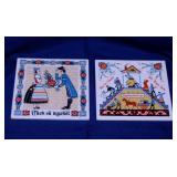 Antique Rosenthal blue & white Delft tile, has