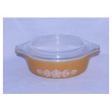 1972 Pyrex Butterfly Gold 1 pint casserole #471