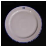 Antique Haviland France meat platter monogrammed