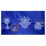 EAPG: 2 handled sugar bowl - Mug, 3" - Goblet &