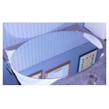 2 oval wall mirrors, 34" x 24"
