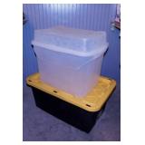 2 storage totes w/ lids