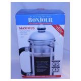 New Bonjour French Press coffee maker in box