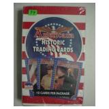 1991 box Americana Historic cards, 24 packs
