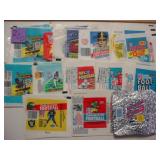 1974-91 Fleer/Topps football wrappers (465)