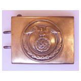 WWII WW2 Germany SA brass Swastika belt buckle