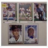 5 baseball star cards: Greg Maddux - Kirby Puckett