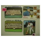Four 1973 Topps baseball cards: