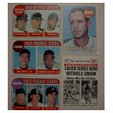 Five 1969 Topps baseball cards #1 - 75 - 168 - 304
