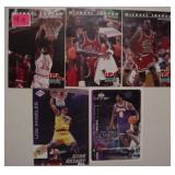 3 Michael Jordan & 2 Kobe Bryant basketball cards