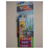 PEZ semi truck, yellow trailer, white cab