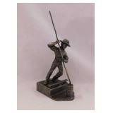 1974 The Canal Boat Man pewter sculpture,