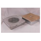 2 vintage Mirro aluminum baking pans w/ lids: