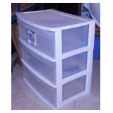 Sterilite 3 drawer storage bin unit w/ wheels
