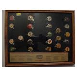 Partial set of 23 NFL football helmet team pins
