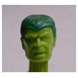 1978 PEZ light green stem Marvel Hulk, no feet,