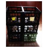 6 plastic milk crates (5 Sterilite)