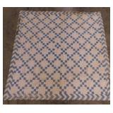 2 vintage machine stitched cutter quilts,