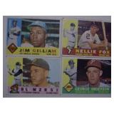 Four 1960 Topps baseball cards: