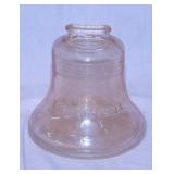 Vintage Liberty Bell glass coin bank