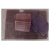 2 rubber back bar restaurant & anti-fatigue mats,