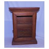 Antique oak display case, no glass or shelves