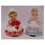 Vintage Lefton Valentine Girl figurine, 4"  tall
