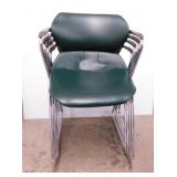 4 Acton Stacker American Seating padded chairs,