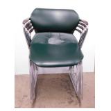 4 Acton Stacker American Seating padded chairs,