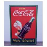 Retro Coca-Cola Sprite Boy masonite sign,