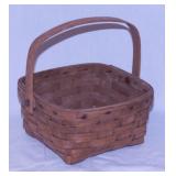 1989 Longaberger splint gathering basket w/ bale