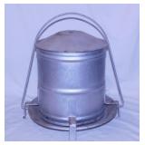 Vintage galvanized chicken waterer feeder