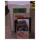 2 art prints, matted & framed, 26" x 22" & 27" x