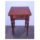Antique cherry side table w/ single drawer,