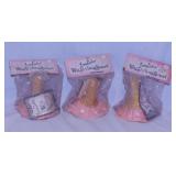 3 vintage NOS Eva Gabor Wig styling stands -