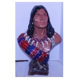 Vintage Native American Indian hand fan, Lemoore