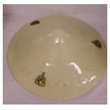 Vintage hanging ceiling light opalescent glass