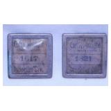 2 Curtiss Wright Corp. employee pins - Chevrolet