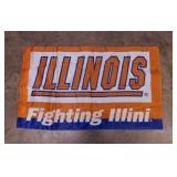 Large University of Illinois Illini nylon flag -