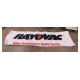 Rayovac retail store banner sign, 117" x 36"
